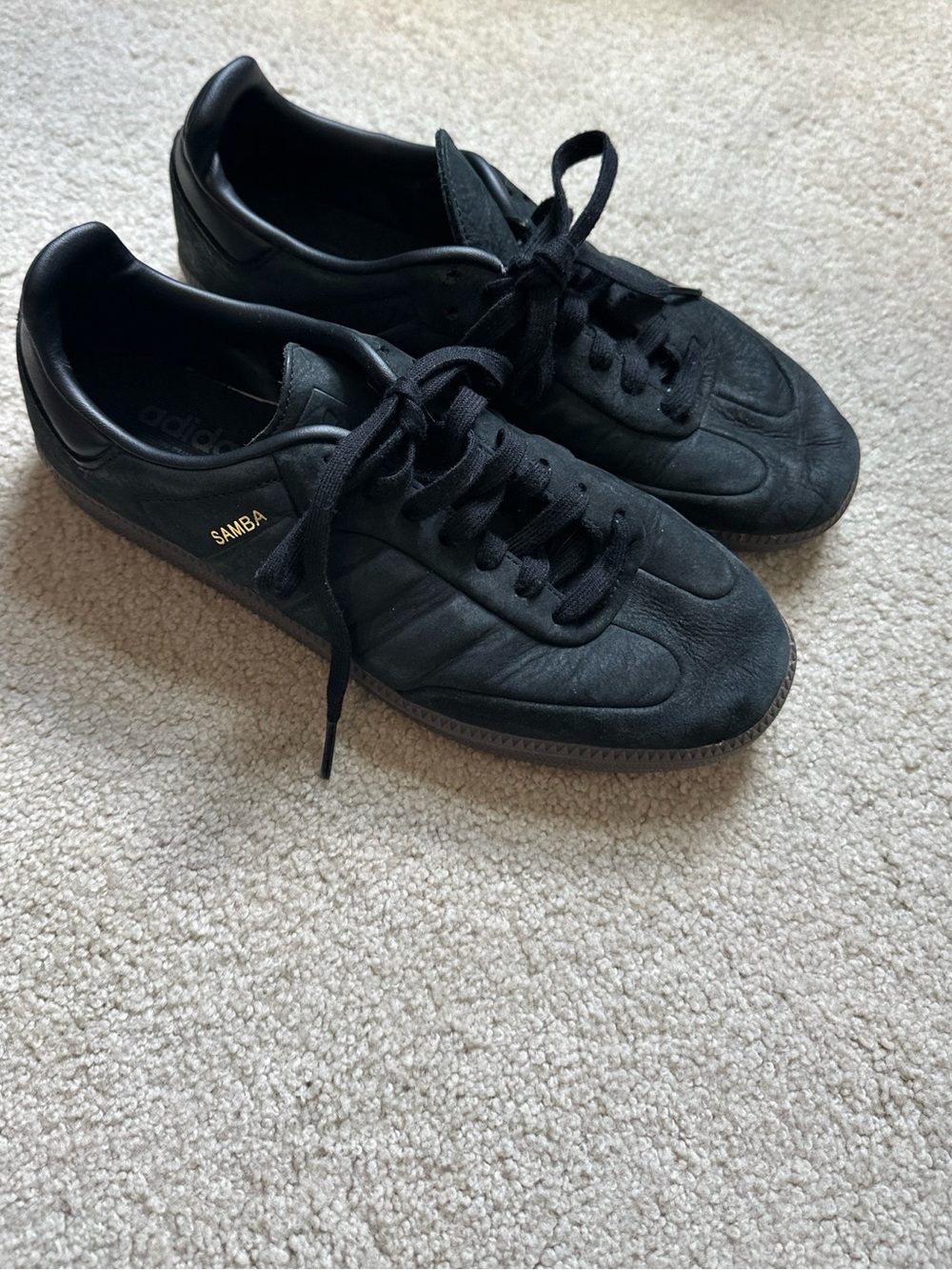 adidas Men’s Samba OG Black Suede & Leather Low-Top Sneakers - Picture 2 of 8